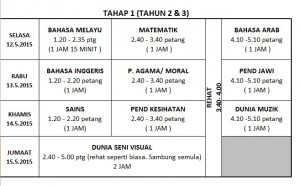 jadual exam 4